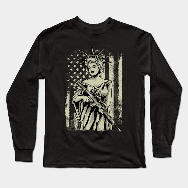 Lady Liberty Long Sleeve T-Shirt by XXII Designs